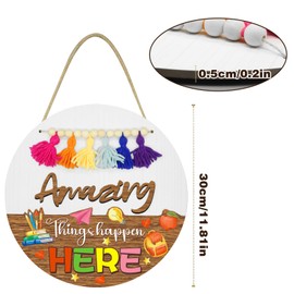 3D Front Door Welcome Sign, Tassels Back to School Decorations Welcome Sign for Front Door Interchangeable Pieces,Classroom Decor Everyone is Welcome Classroom Decor Suitable for School Start