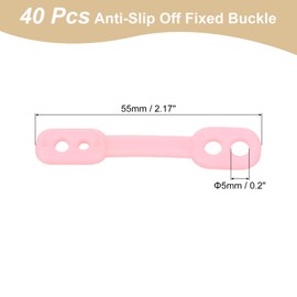 QUARKZMAN Pack of 40 Clothes Hangers, Windproof Plastic Strips Hooks, Non-Slip Windproof Fixing Clip, Non-Slip Strips, Hanger Fixation for Indoor and Outdoor Use, Pink