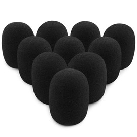 BEIJITA 10 Pack Microphone Foam Cover Colorful Foam Mic Covers Handheld Microphone Windscreen,Washable Blocks Out Plosives Microphone Pop Filter Foam for KTV Stage Device Performance Indoor Outdoor