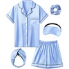 MORFORU Satin Kid Short Pajamas Set 5 Piece Child Silk
