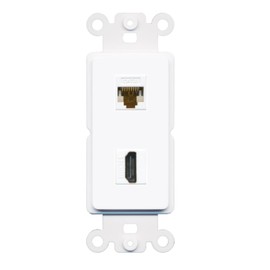 RiteAV Cat6 HDMI Wall Plate Insert White