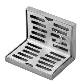 Side Drain 304 Stainless Steel Corrosion Resistance Thickened L Shape Floor Drain for Bathroom Hotel for 50mm Pipe (with Sealing Ring)