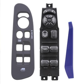Vurkcy Master Window Switch Control & Grey Bezel, Compatible with 2001-2003 Dodge Durango, 2002-2009 Dodge Ram 1500 2500 3500, 2001-2004 Dodge Dakota, Replace OEM 68171680AA, 56049805AB