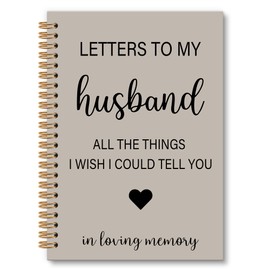 OINDADE Memorial Gifts for Loss of Husband Grief Notebook Journal, Letters to My Husband in Heaven Journal, Sympathy Notebooks Gifts for Loss of Husband Women, In Loving Memory Sympathy Gifts,6x8.2In
