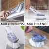 Soap Gray Dispensing Dish Brush With Buckle Sponge，Non-Scratch Kitchen Scrubber
