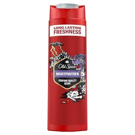 Old Spice Night Panther 3-in-1 Shower Gel for Hair, Face and Body 400 ml, Long Lasting Freshness, Fragrance Quality, Deep Cleansing