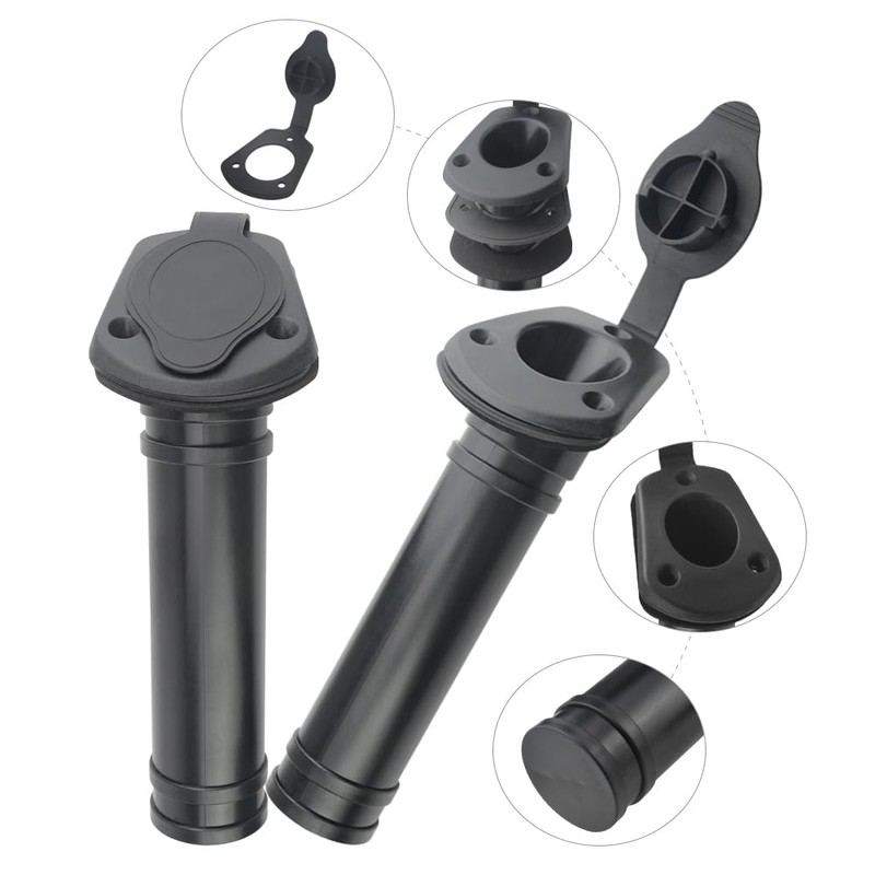 WMYCONGCONG 2 PCS Plastic Flush Mount Fishing Boat Rod Holder