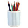 Ambesonne Eastern Pencil Pen Holder, Simplistic Pastel Monochrome Pattern with
