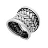 81stgeneration Women's 999 Fine Silver Karen Hill Tribe Wide Woven