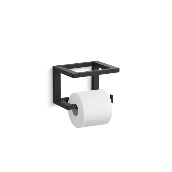 Kohler 31750-BL Draft Pivoting Toilet Paper Holder, Matte Black