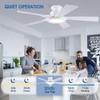 Ceiling Fans with Lights and Remote/APP Control, 52" Low Profile