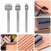 Leather Stitching Tool with Different Prong Head 3pcs Spacing Hole