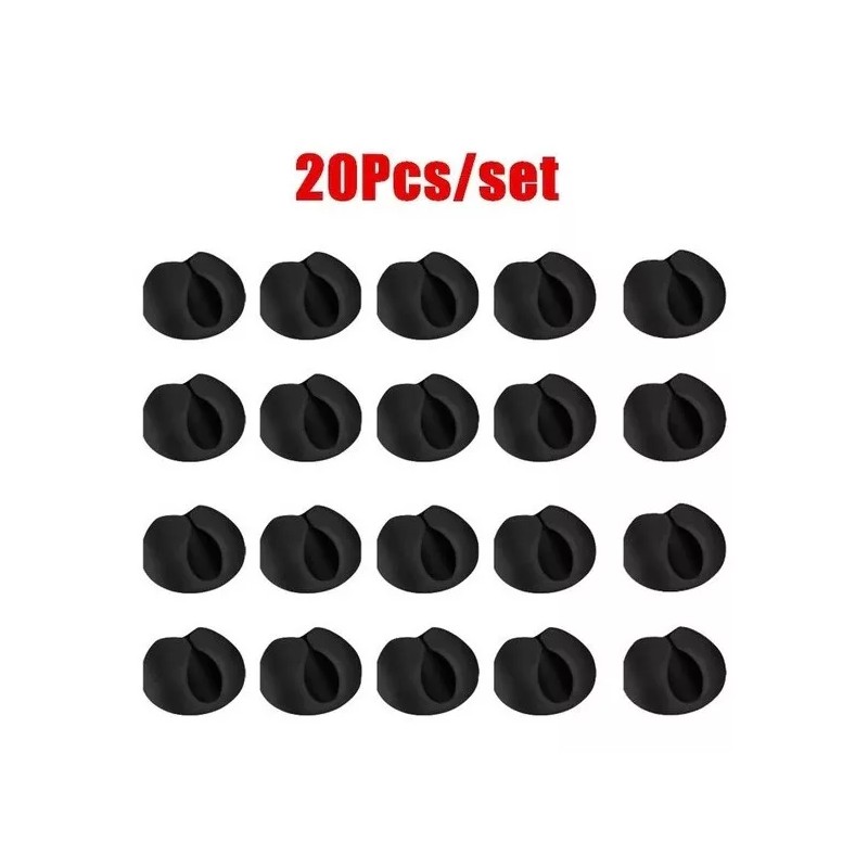 Estuchelandia 20 Clip Fijador Cables Alambres Para Coche Auto Casa