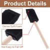 YALOJE 4 pcs Foam Paint Brushes, 1"/2"/3"/4" Reusable Wood Handle
