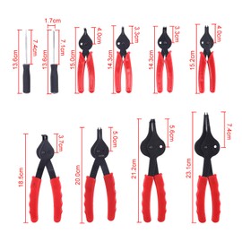 8milelake 10pcs Snap Ring Plier Set, Internal & External Circlip Pliers Set, Retaining Ring Circlip C Clip Pliers, Combination Retaining Clip Car Truck Motorcycle