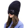 Belsen Unisex Goggle Knitted Beanie Hat Windproof Warm Winter Skull