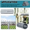 Tandefio 8 PCS Top Rail Sleeve Galvanized Steel Chain Link