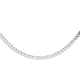 Depesche 11783-003 Collana a maglie larghe, argentata, lunghezza variabile (42 cm + 5 cm), ideale come piccolo regalo