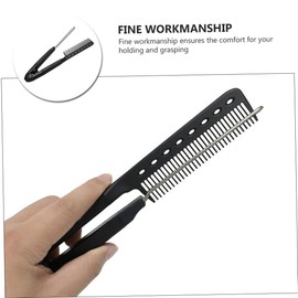 Beavorty 3pcs Shaped Hair Straightening Brush Tool for Styling Compact Design for Travel Home Use Material for All Hair Types