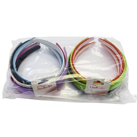 CoverYourHair Narrow Satin Headbands - 2.5 cm - 12 Beautiful Hard Headbands