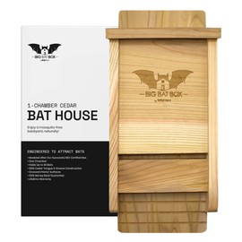 Bat House for Outdoors - The Complete Bat Box for Outdoor Use - Clean Your Garden of Mosquitoes - Bat Box without Paint Inside - One Chamber Cedar Wood Bat - Wildyard