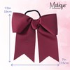 Burgundy Jumbo Bow Pony with Tails