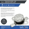 Lumonic KSD301 Round Temperature Switch, 200 °C ± 5 °C,