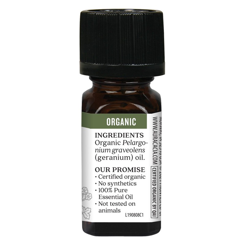 Aura Cacia 100% Pure Geranium Essential Oil | Certified Organic,