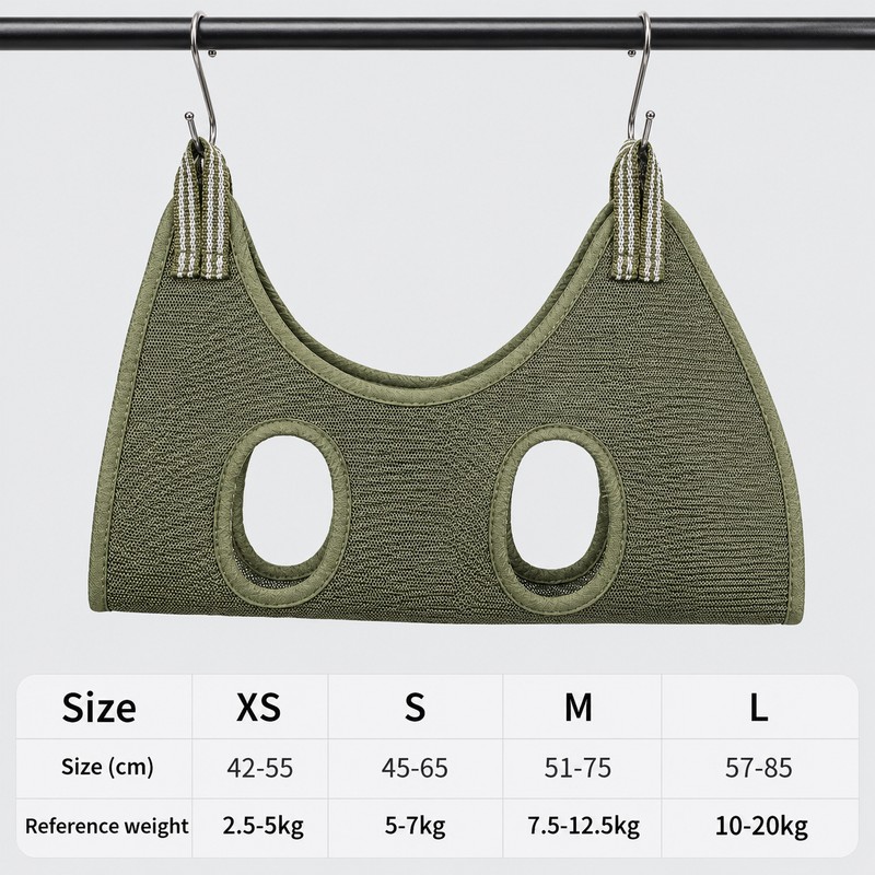 Pet Grooming Hammock for Nail Trimming – Adjustable Polyester Restraint
