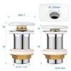 KULACO Drain Fitting Sink Without Overflow, Pop Up Valve Drain