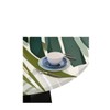 Pardick Palm Flower Round Fitted Tablecloth with Elastic Table Cover