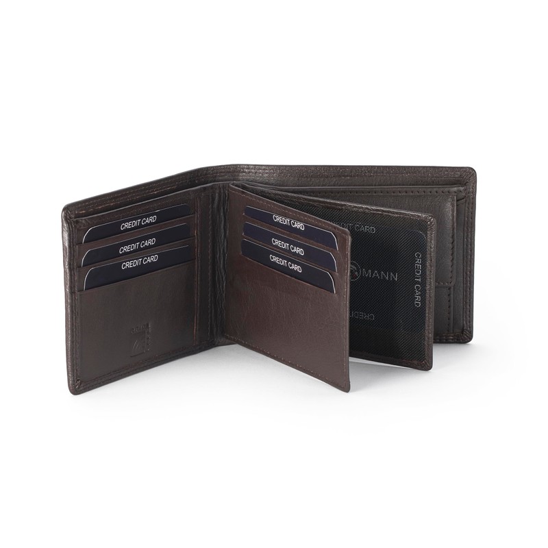 VOGELMANN Men's Leather Wallet Genuine Cowhide RFID Protection with Gift