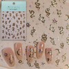 CESTSIREN Gold Snake Nail Art Stickers, 3D Embossed Nail Decals,Holographic