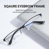Cyxus Titanium Frame Glasses for Men Semi Rim Eyewear Square