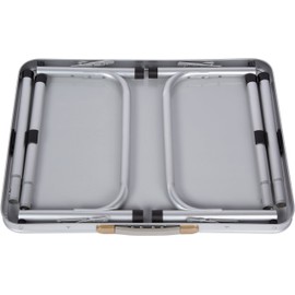 Aluminum Portable Folding Camp Table With Carry Handle - By Trademark Innovations, White