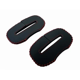 MAZDA CX30 for Mazda CX-30 (DM Series) Genuine Leather Seat Belt Cover (Red Stitching) Leather Cover Parts Accessories Dress Up Noise Prevention Scratch Resistant