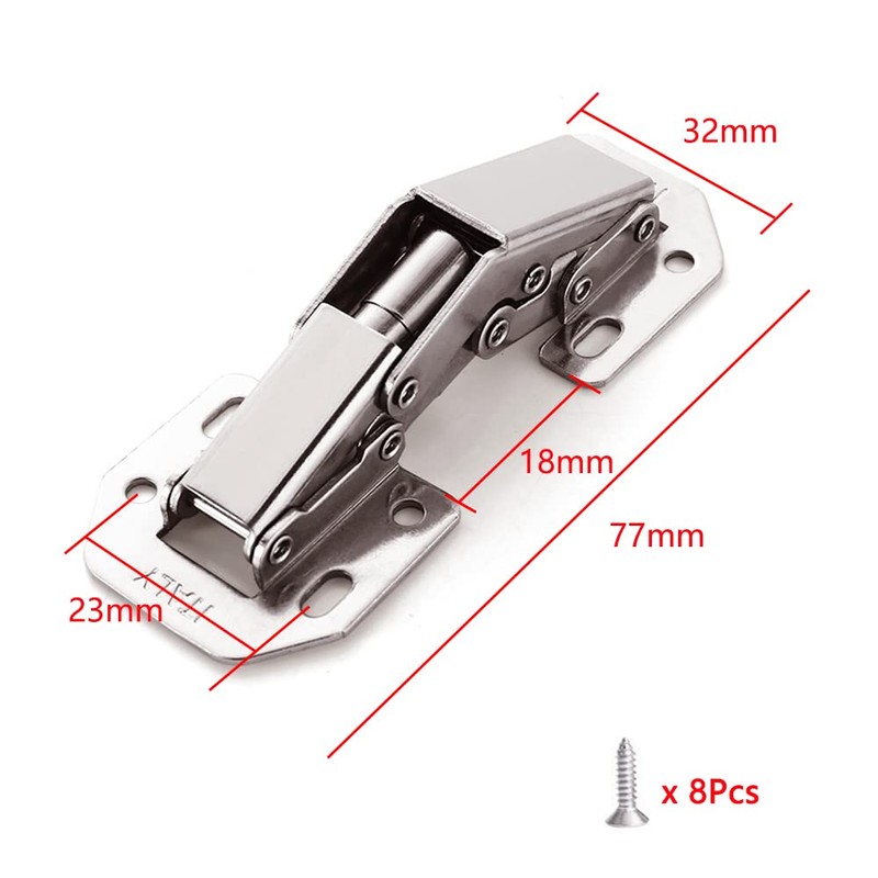 YFFSFDC Stainless Steel Sliding Hinge Cabinet Hinge Repair Fixing Hardware