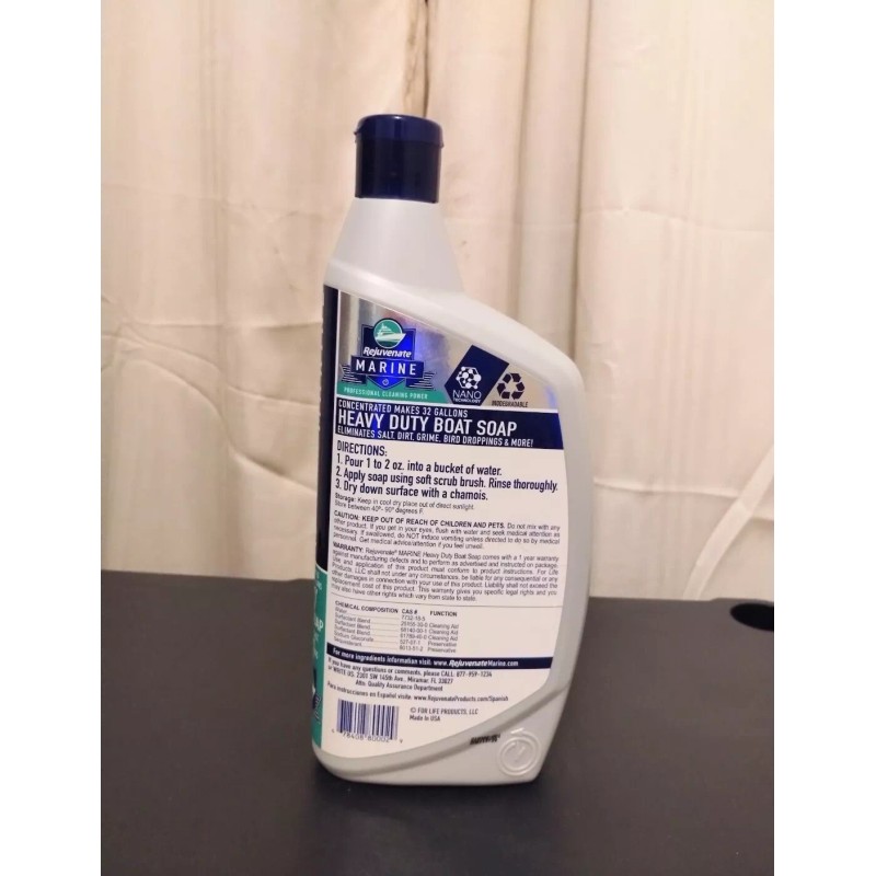Rejuvenate Marine Heavy Duty Boat Soap 32 ounces NEW