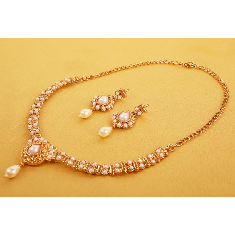 Touchstone - Juego de collar de joyería tradicional de Bollywood