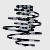 MiniSun Contemporary Gloss Black Metal Double Ribbon Spiral Swirl Ceiling