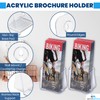 1InTheOffice Acrylic Brochure Holder, Pamphlet Holder, 4" W x 3"