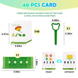 KJMYYXGS Toddler Preschool Educational Logic Key Toys, Kids Learning Toys Key Logic Game 3+ Years Old Boys Girls Children Montessori Toys for Ages 3-5, 40 Cards 80 Questions Logical Key Toy (Lv. 2)