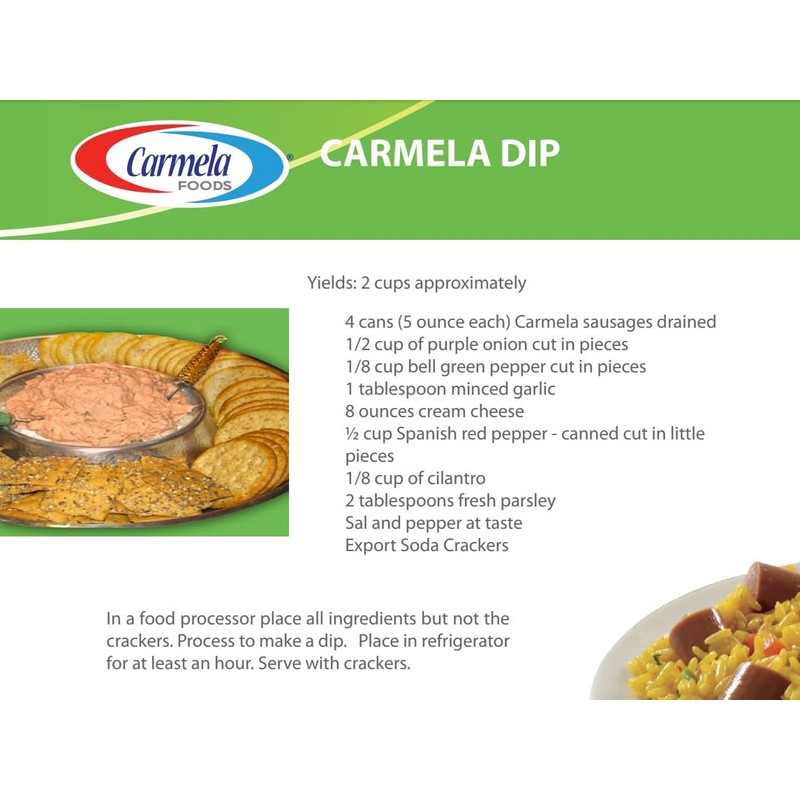 Carmela Chicken Sausage and Bouillon, Natural Smoke Flavor, 5 oz