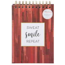 fitlosophy MTJA-24054 Top Bound Twin Wire Fitness and Nutrition Guided Journal, Blue