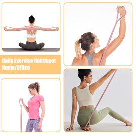 2 Pcs Arm Resistance Bands, Figure 8 Resistance Bands with Handles, Chest Expander Exercise Bands for Full Body Workout, Body Sculpting Pull Rope for Strength Training, Yoga