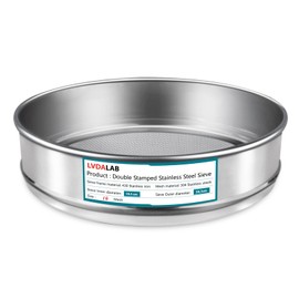 LVDALAB 304 Stainless Steel Mesh Lab Sieve, 14 Mesh(1.43mm) Aperture Test Sieve, 7.9Inch(20cm) Diameter Economy Standard Analysis Sample Test Sieves for Industrial Laboratory Homes