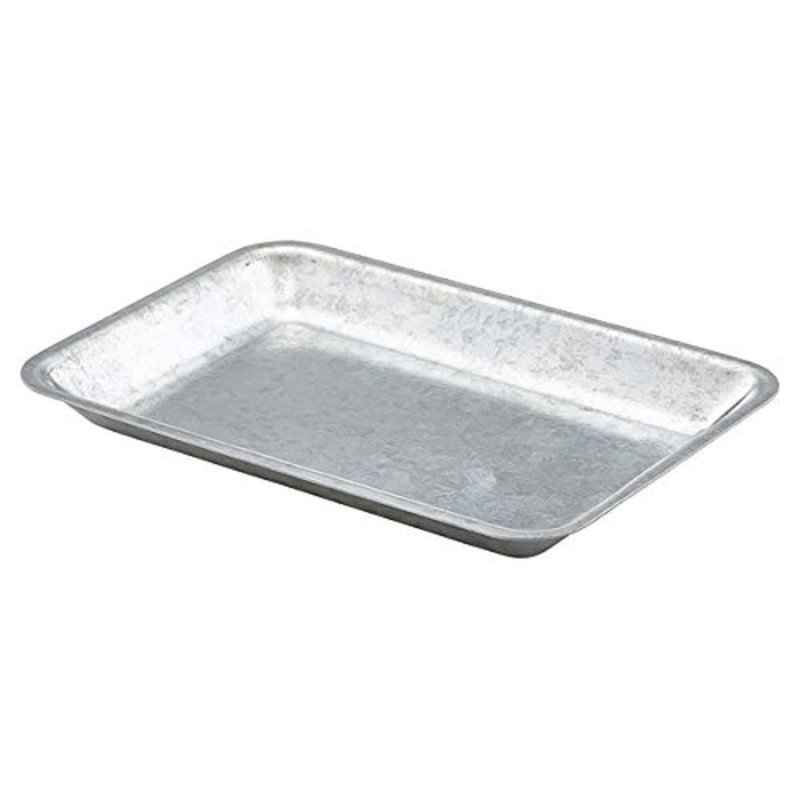 Genware NEV-GST2014 Galvanised Steel Tray, 20 cm x 14 cm