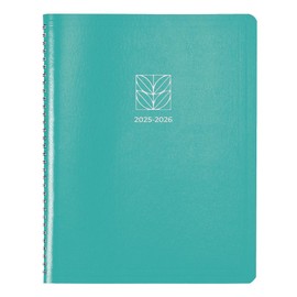 Blueline® Essential Academic Monthly Planner, 14 Months, July 2025 to August 2026, Twin-Wire Binding, Soft Vicuana Cover, 11" x 8.5", Blue (CA701F.02-26)