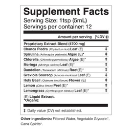Anima Mundi Apothecary Viridem Greens Detox Elixir - GI & Liver Detox Liquid Supplement, Natural Herb Cleanse with Chlorophyll, Moringa + Organic Chlorella - Add to Juice & Teas (4oz / 118ml)