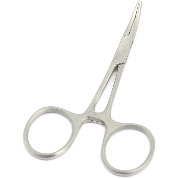 OdontoMed2011 Fishing Forceps Locking CLAMP Curved TIP Fish Hook Remover